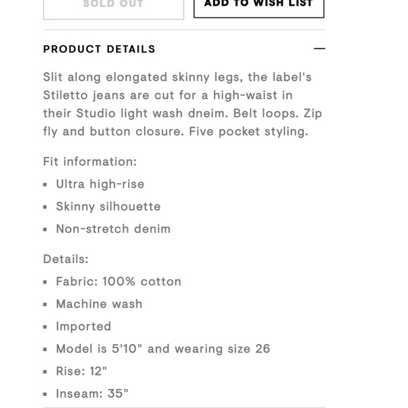 WE WORE WHAT Stiletto Slit Skinny Jeans w/ split side hem BRAND NEW w/ tags - Picture 2 of 6